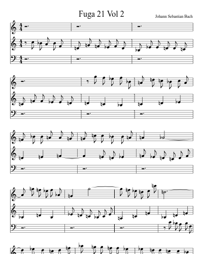 Fuga 21 Vol 2 sheet music preview