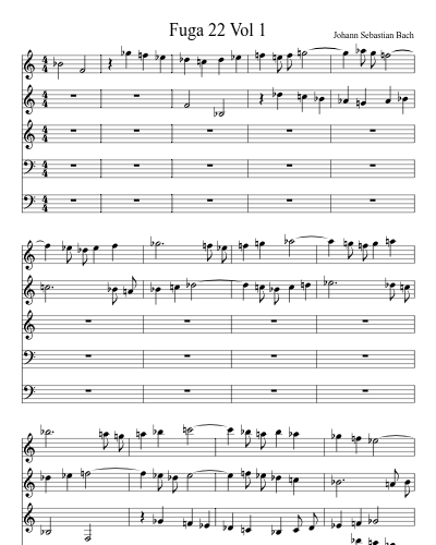 Fuga 22 Vol 1 sheet music preview