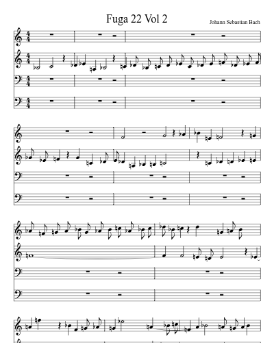 Fuga 22 Vol 2 sheet music preview