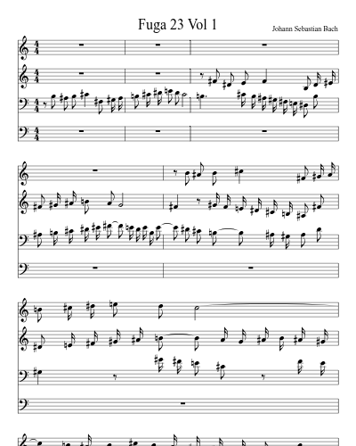 Fuga 23 Vol 1 sheet music preview