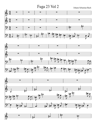Fuga 23 Vol 2 sheet music preview