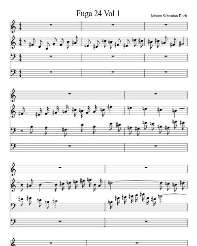 Fuga 24 Vol 1 sheet music preview