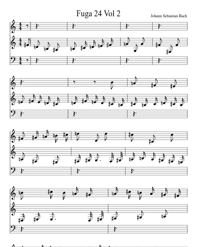 Fuga 24 Vol 2 sheet music preview