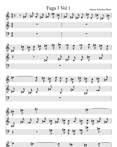 Fuga 3 Vol 1 sheet music preview