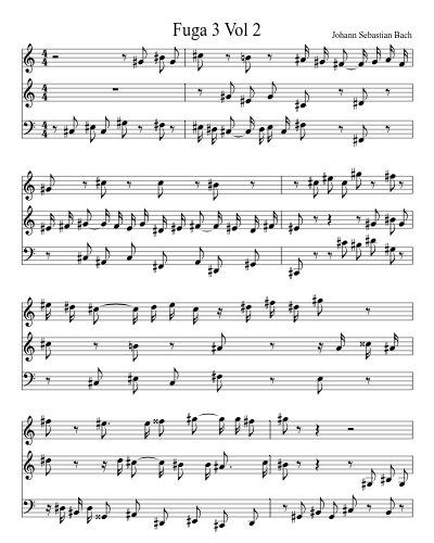 Fuga 3 Vol 2 sheet music preview