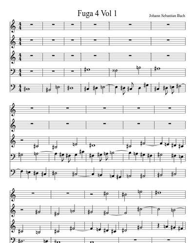 Fuga 4 Vol 1 sheet music preview