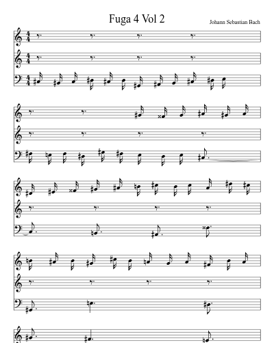 Fuga 4 Vol 2 sheet music preview