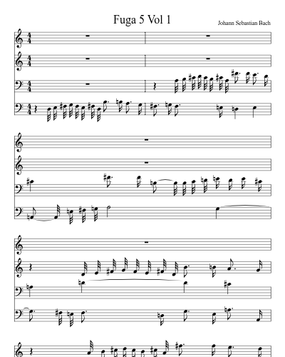 Fuga 5 Vol 1 sheet music preview