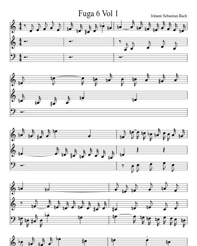 Fuga 6 Vol 1 sheet music preview