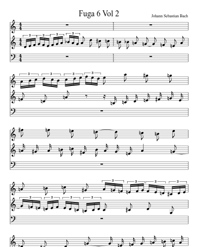 Fuga 6 Vol 2 sheet music preview