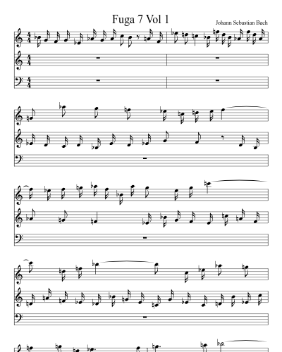Fuga 7 Vol 1 sheet music preview