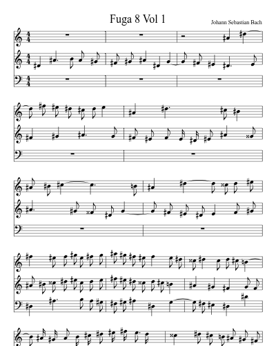 Fuga 8 Vol 1 sheet music preview