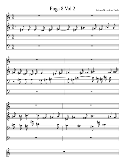 Fuga 8 Vol 2 sheet music preview