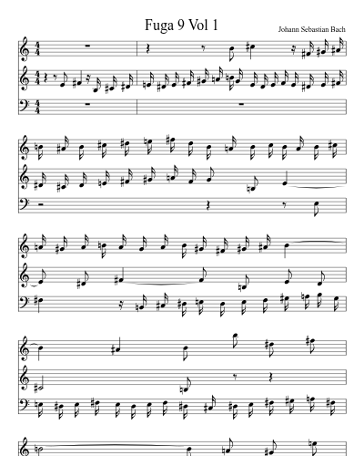 Fuga 9 Vol 1 sheet music preview