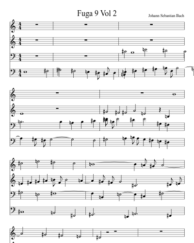 Fuga 9 Vol 2 sheet music preview