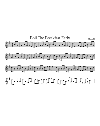 Boil The Breakfast Early