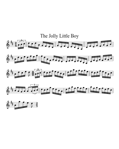 The jolly little boy (Version 2) sheet music preview
