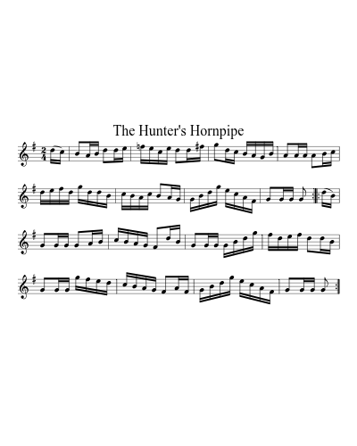The Hunter's Hornpipe sheet music preview