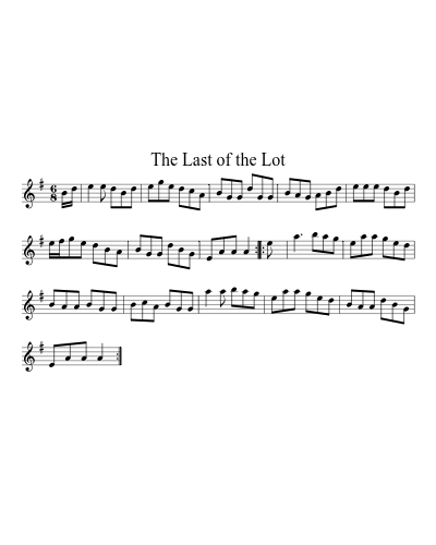 The Last of the Lot sheet music preview