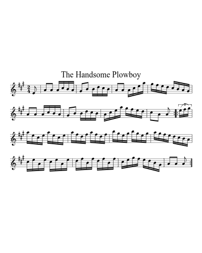 The Handsome Plowboy sheet music preview