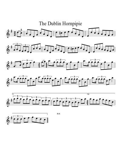The Dublin Hornpipie sheet music preview