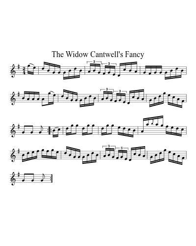 The Widow Cantwell's Fancy sheet music preview