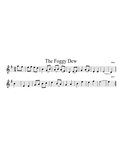 The Foggy Dew (Version 2)