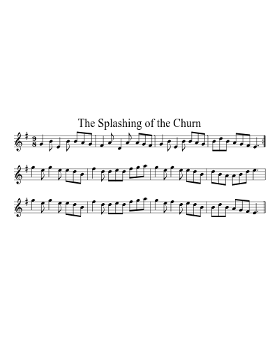 The Splashing of the Churn sheet music preview