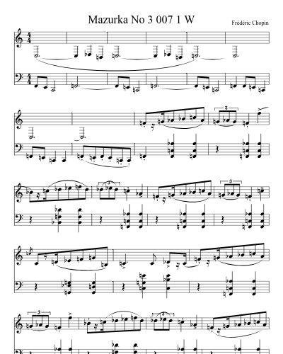 Mazurka No 3 007 1 W