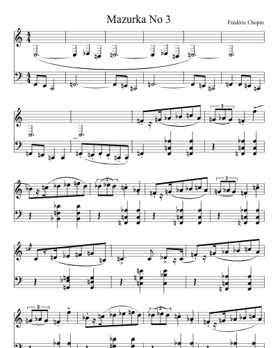 Mazurka No 3 preview