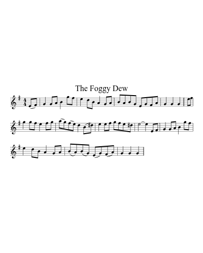 The Foggy Dew (Version 3) sheet music preview