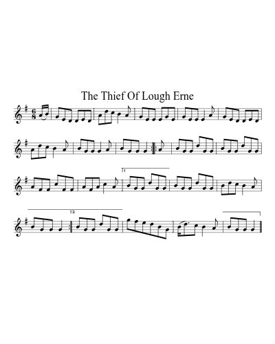 The Thief Of Lough Erne sheet music preview
