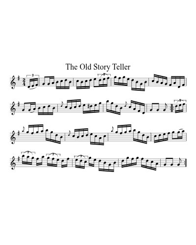 The Old Story Teller sheet music preview