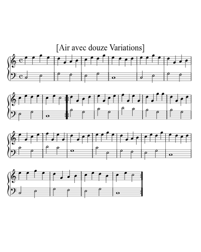 [Air avec douze Variations]