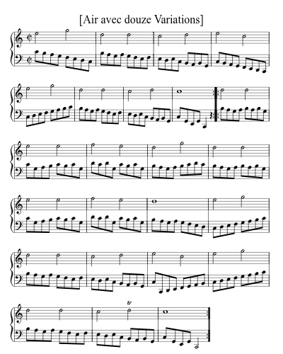 [Air avec douze Variations]