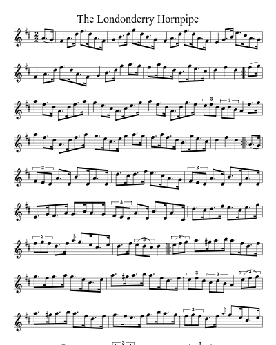 The Londonderry Hornpipe sheet music preview