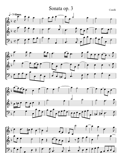 Sonata op. 3 preview