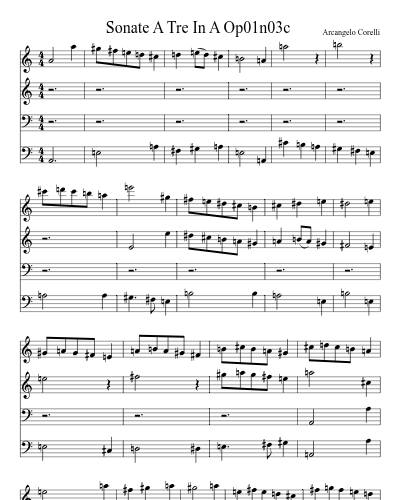 Sonate A Tre In A Op01n03c