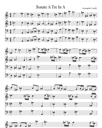 Sonate A Tre In A