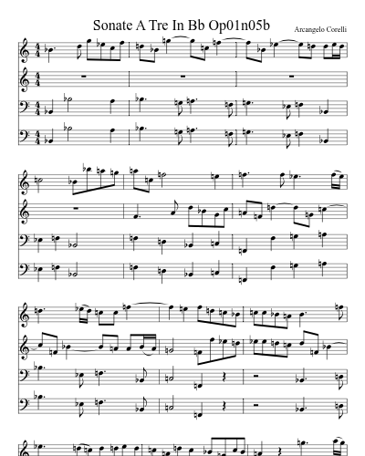Sonate A Tre In Bb Op01n05b preview