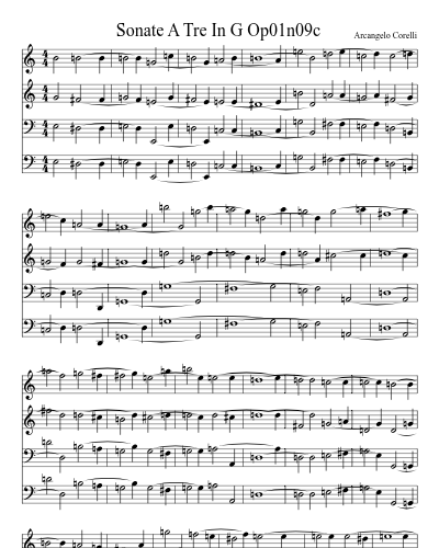 Sonate A Tre In G Op01n09c preview