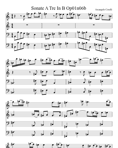 Sonate A Tre In B Op01n06b preview