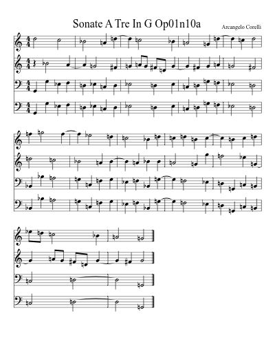 Sonate A Tre In G Op01n10a preview
