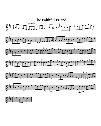 The Faithful Friend sheet music preview