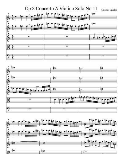 Op 8 Concerto A Violino Solo No 11 preview