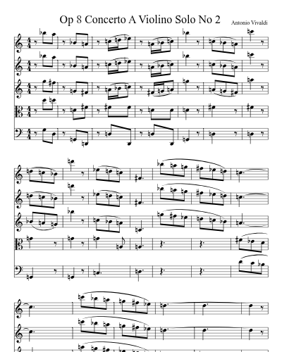Op 8 Concerto A Violino Solo No 2