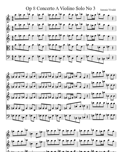 Op 8 Concerto A Violino Solo No 3