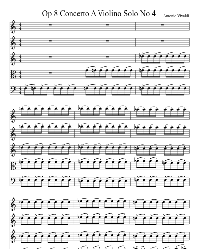 Op 8 Concerto A Violino Solo No 4