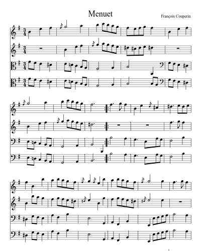 Menuet preview