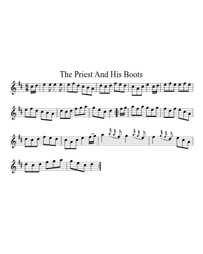 The Priest And His Boots sheet music preview
